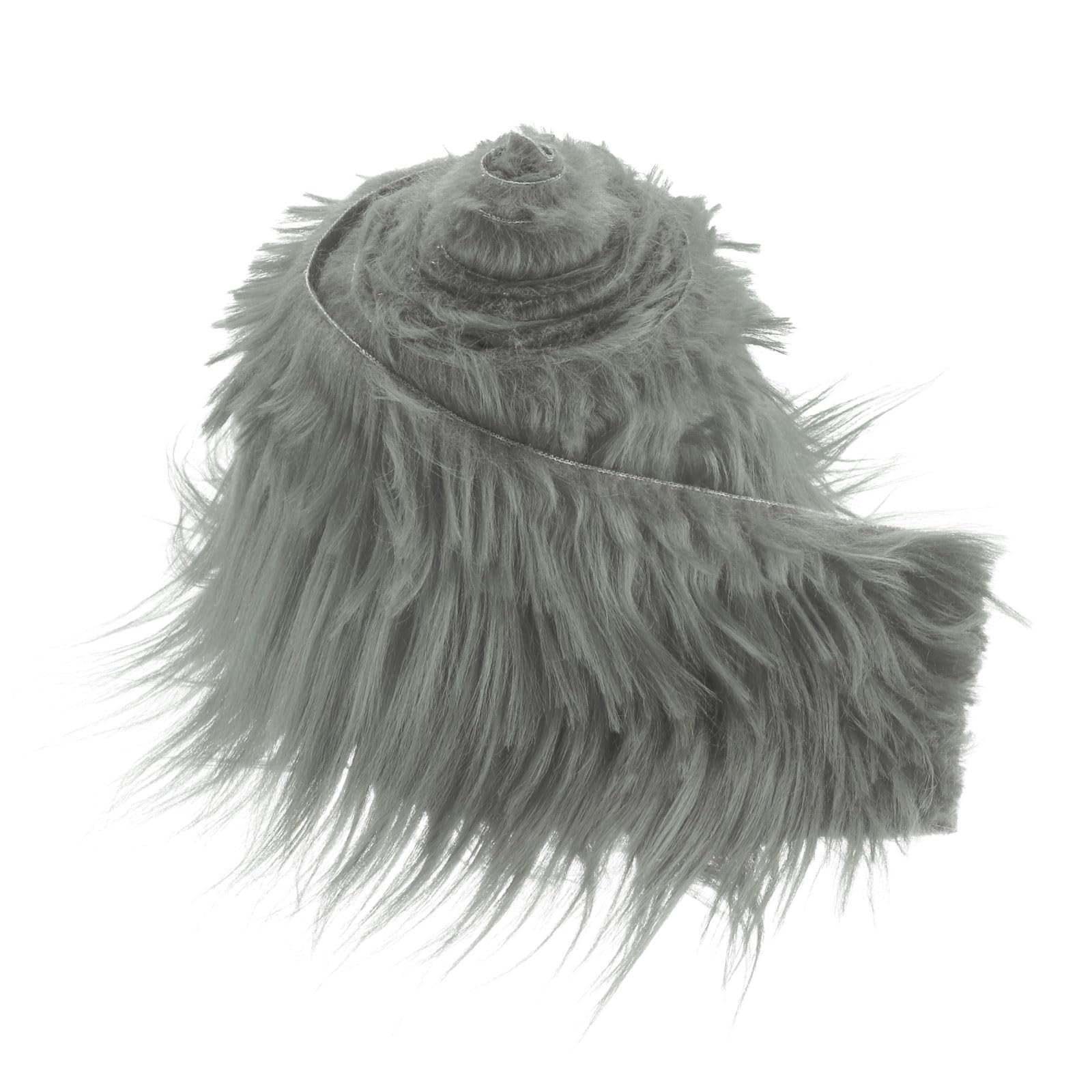 DMiotech 4"x60" Grey Frost Faux Fur Fabric for Crafts, Fluffy Faux Fur for DIY Projects, Gnomes, Animal Costumes, Cushions