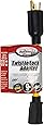 Southwire 90218802 12/3 STW, 9-inches Twist To Lock Generator Power Cord Adaptor (L5-20P To 5-15R) 15-20 Amps, 2500/1875 Watts, 125 Volts