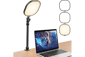 ULANZI SELECT Desk Key Light for Zoom Video - ULANZI K7 Pro Key Lighting Dimmable 3200K-5600K I 15W I CRI 95+ I Edge Emitting I Desk Clamp I 360° Degree Ball Head I Extendable Pole for Streaming Conference