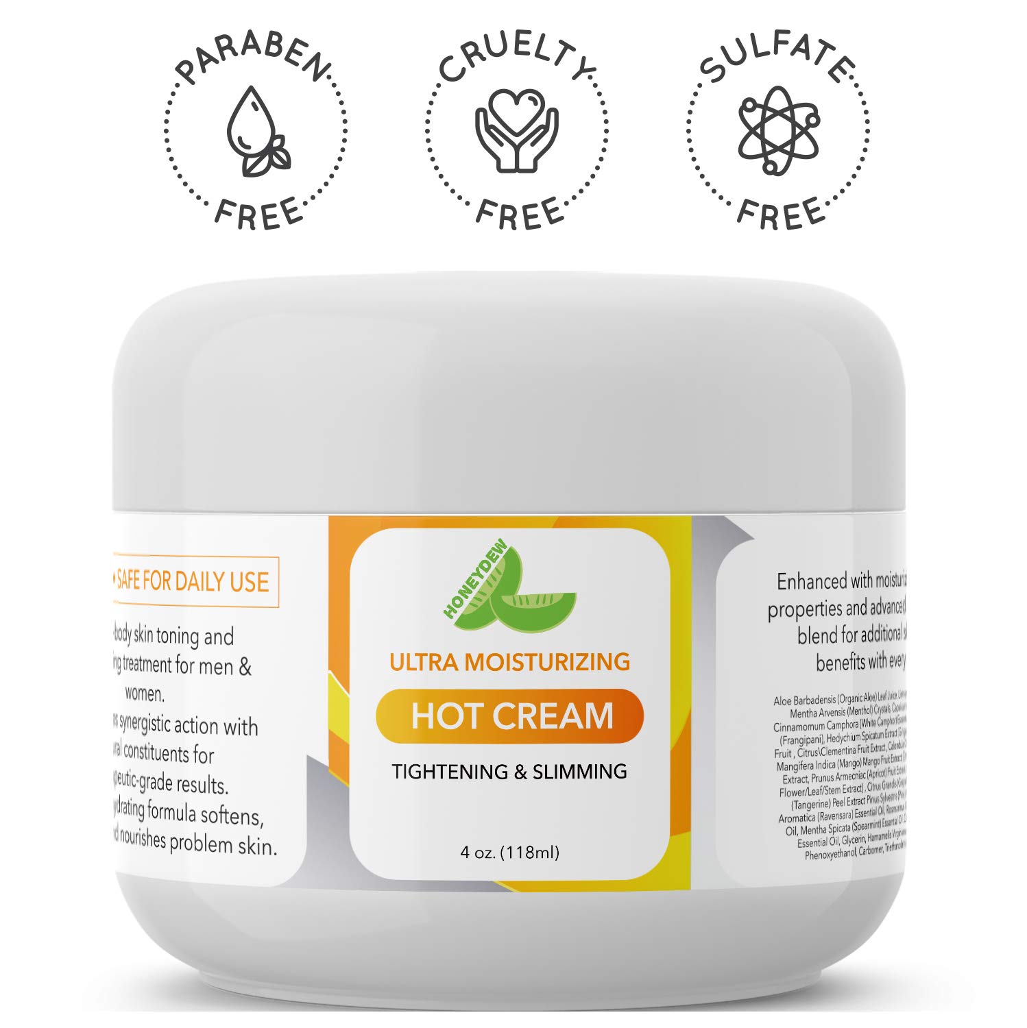 Hot Cream for Cellulite for Women and Men Natural Anti Aging Cream with Antioxidants and Essential Oils Rosemary Lavender Aloe Deep Tissue Massage & Muscle Relaxer : Beauty