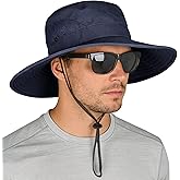 ZOORON Sun Hats for Men Women, Wide Brim Bucket Hats UV Protection UPF50+ Waterproof Boonie Hats for Fishing Hiking Camping
