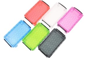 TIDTALEO 6Pcs Small Stackable Jewelry Storage Boxes with Clear Lids Mini Transparent Bead Organizers for