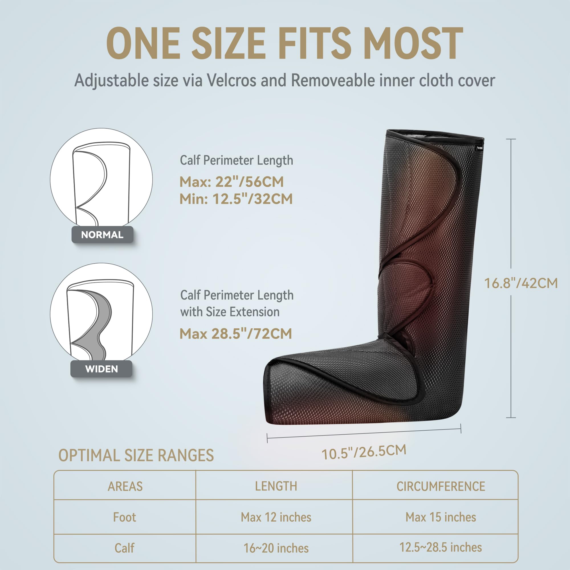 FIT KING Air Compression Leg and Foot Massager with Heat for Circulation and Pain Relief Helpful for Swollen Legs Edema RLS - Great Gift for Women Parents Friends