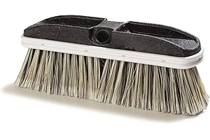 SPARTA 3646600 Flo-Thru Plastic Block Brush, Flagged Polystyrene Bristles, 2.38" Bristle Trim, 10" Length x 3" Width
