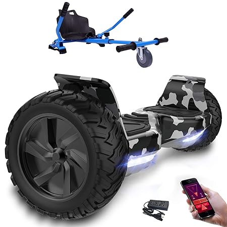 MARKBOARD 8,5zoll SUV Bluetooth Hoverboard Hummer Elektro Scooter mit Off Road Reifen mit Hoverkart, Gokart, Sitzscooter, APP