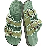 COFACE Womens Sandals Classy Buckles Cloud Cushioned Casual Slides Size 6-12