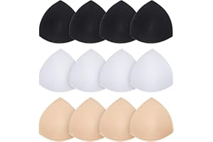Bra Pads Bikini Pad Bra Inserts,Sport Push-up Pad Triangle Breathable for Women's Sports Cups … (3colors B/C)