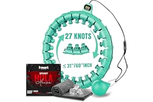 K-MART Smart Weighted Hula Hoop, Adjustable Fitness Exercise Weighted Hula Hoop - 27 Detachable Knots/Link
