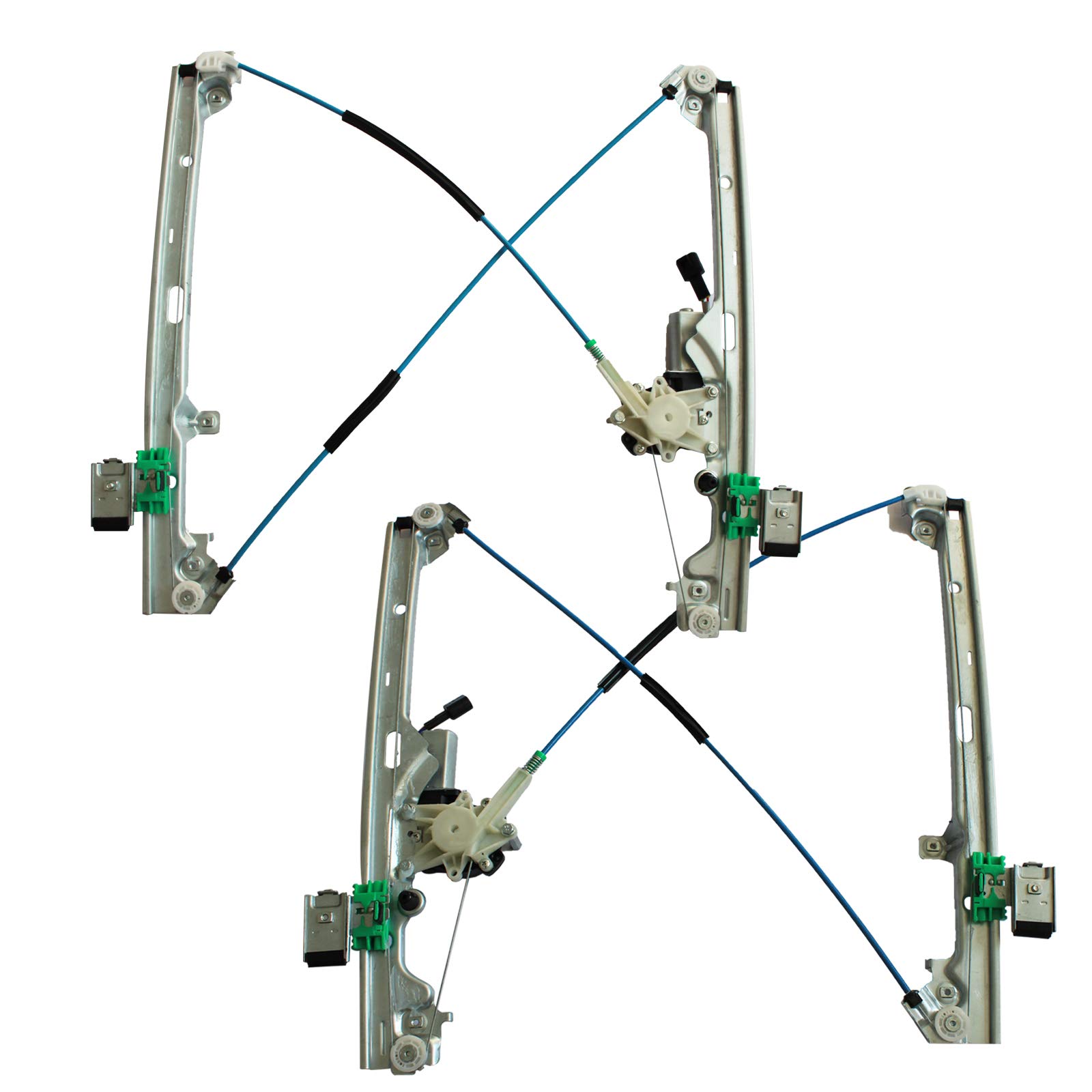 Photo 1 of **PARTS ONLY**DAMAGED** LAFORMO Front Left & Right Power Window Regulator with Motor Assembly Compatible with Silverado/Tahoe/Suburban/Avalanche 1500 2500 3500 00-06 Ca-dillac Escalade 02-06 GM-C Yukon XL/Sierra