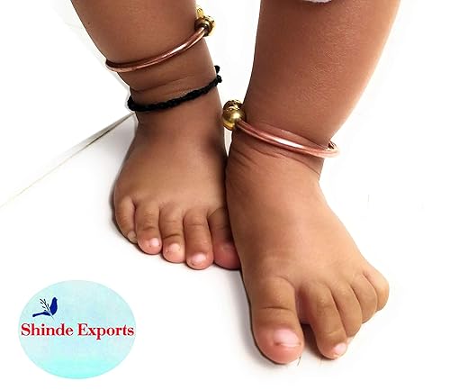SHINDE EXPORTS Pure Copper Leg kada Anklet for New Born Baby boy