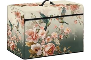 Goronwyfloyd Classic Hummingbirds and Floral Sewing Machine Cover Anti Fingerprint and Scratch Resistant Cover for Sewing Machine Compatible with Singer and Brother Sewing Machine