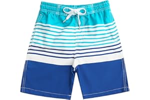Kute 'n' Koo Boys Swim Trunks, Quick Dry Boys Boardshorts, Boys Bathing Suit Sizes from 2T to 18/20