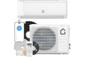 18000 BTU Mini Split Air Conditioner with Heat Pump System, Cools & Heats Up to 1,250 Sq.ft, 19 SEER2 Ductless Inverter Split