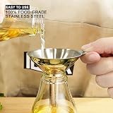 Walfos Mini Stainless Steel Funnels 3-Piece Set, Small Kitchen Transfer view 2