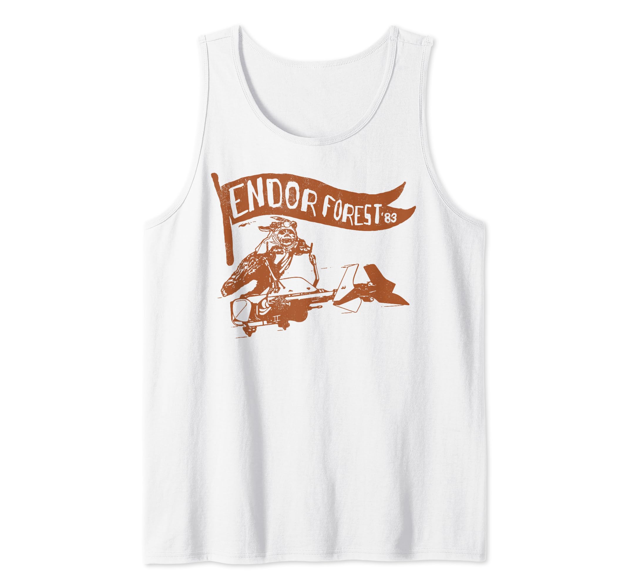Star Wars Ewok Speeder Endor Camp Pennant Tank Top