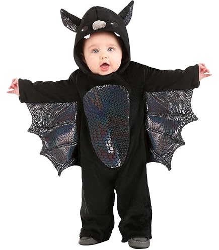 Generique Fledermaus-Kostüm Für Babys – Klassisches Set Mit Overall, Kapuze, Flügeln & Füßlingen