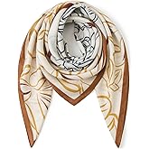 tagotry Wool Feel Square Scarf Wrap - Featherlight & Wrinkle-Free, 35"x35" Shawl for Travel & Office. Ready-to-Gift.