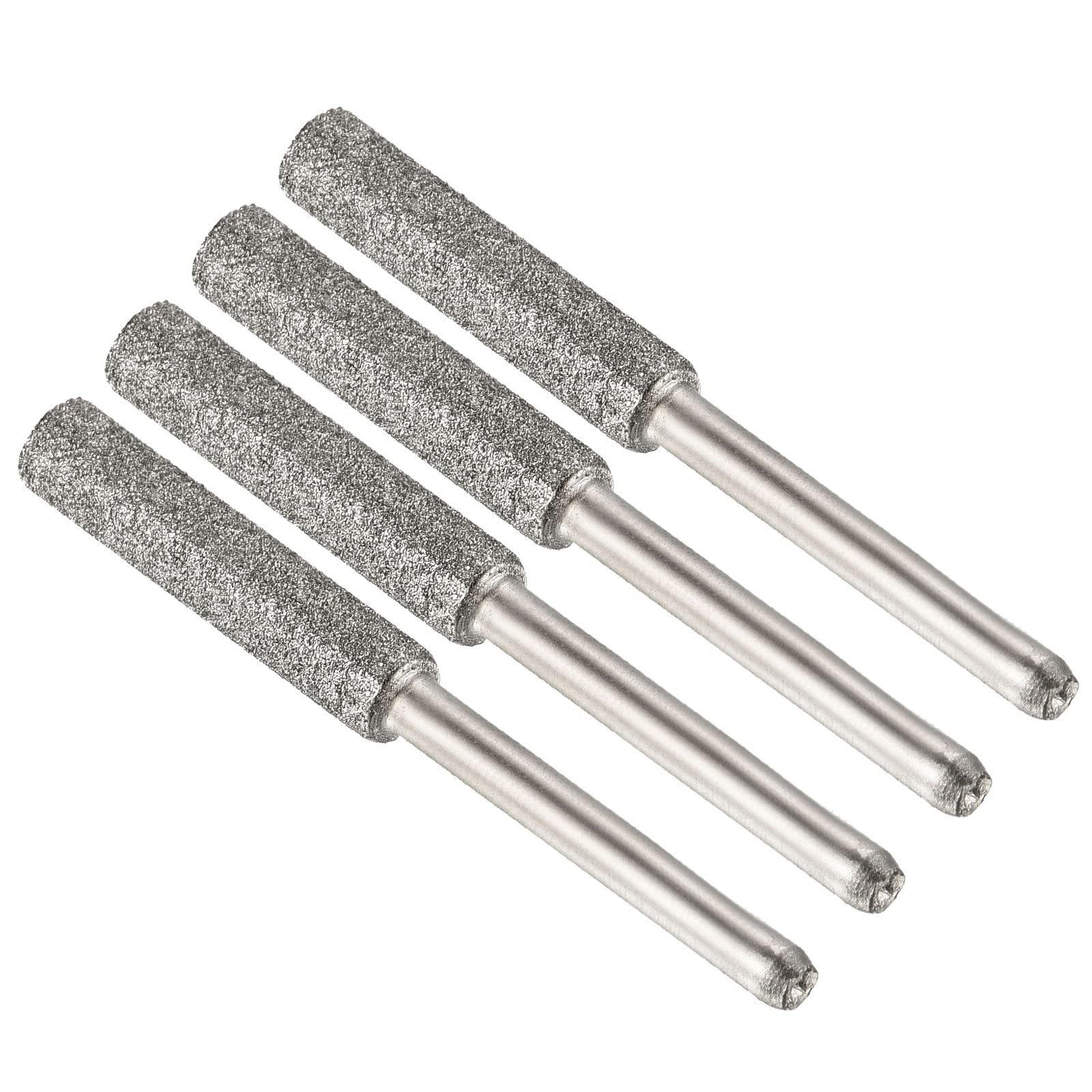 M METERXITY 4 Pack Diamond Chainsaw Sharpener - Hardness Diamond Sharpening Wheels Grinding Stone File Apply to Electric Saw (3/16", Silver)