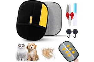 GROLOMO Yomi Pet Hair Remover Glove,Celery Pets Double Sided Grooming Glove,Pet Hair Remover Electrostatic Gloves for Dog & Cat,Washable (1pcs)