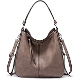Realer Hobo Crossbody Bags for Women Designer Faux Leather Hobo Handbags Retro Large Size Shoulder Bag Bucket Purse