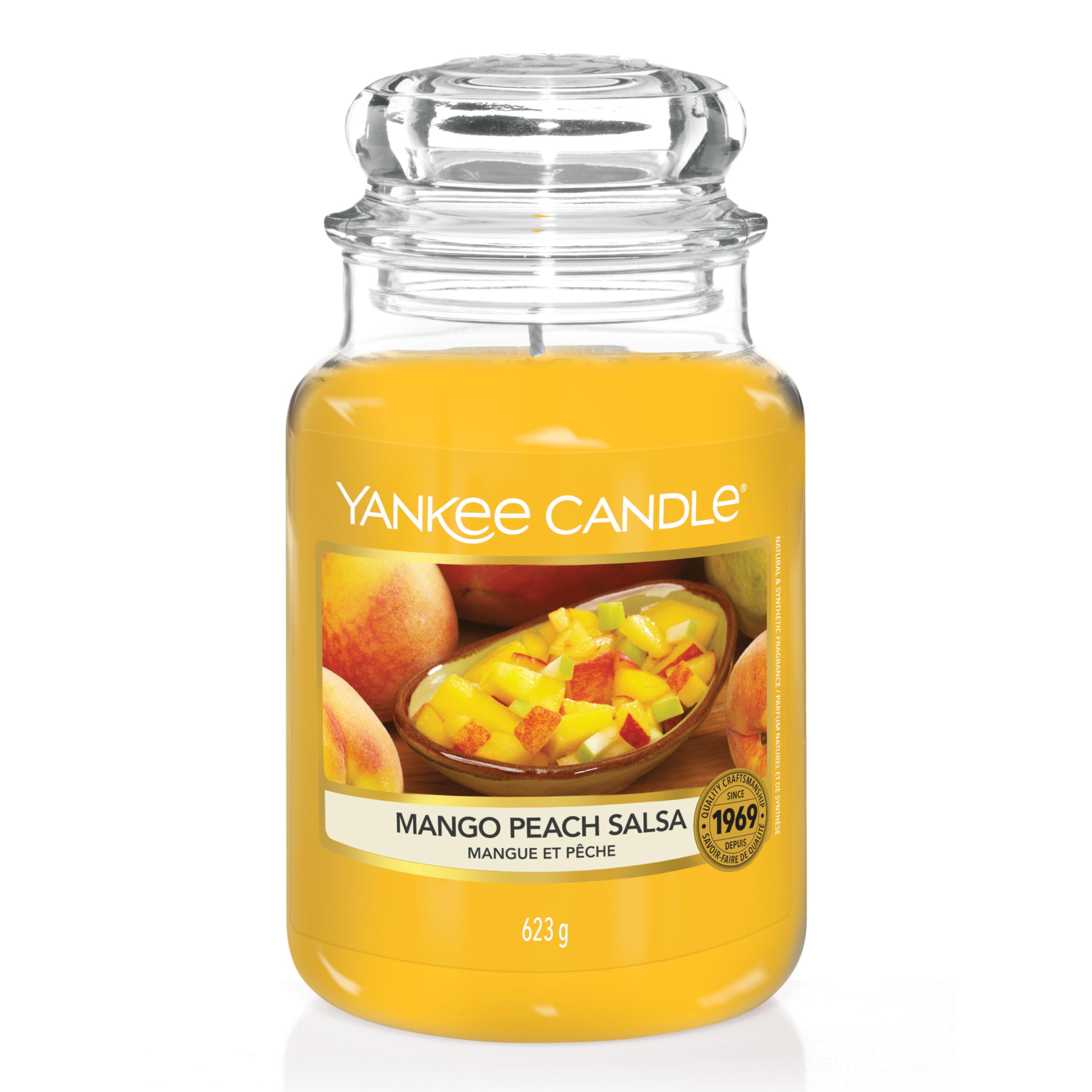 Yankee Candle Scented Candle | Mango Peach Salsa Large Jar | Burn Time: up to 150 Hours | Perfect Gifts for Women — image 1