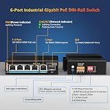 YuanLey Industrial PoE Gigabit Switch 6-Port 4 PoE+ 1 SFP DIN-Rail 12Gbps VLAN view 2