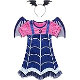JerrisApparel Girls Costume Dress Set with Headband Halloween Dress up