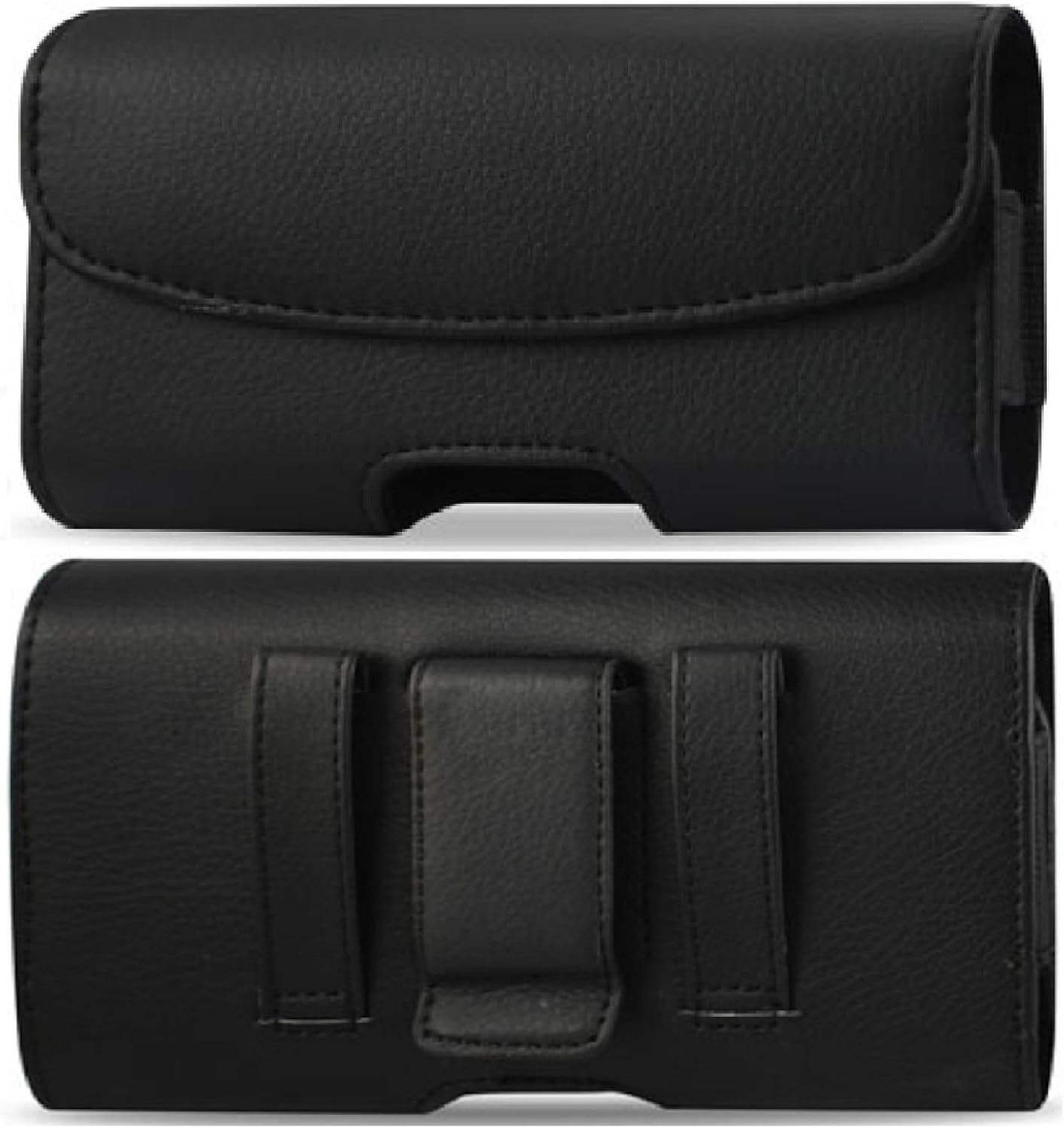 Leather Pouch Protective Carrying Cell Phone Case for Motorola DROID X Android Phone (Verizon Wireless) / Dell Venue Pro Aero AT&T / Samsung Continuum Galaxy S Verizon Focus AT&T - Black