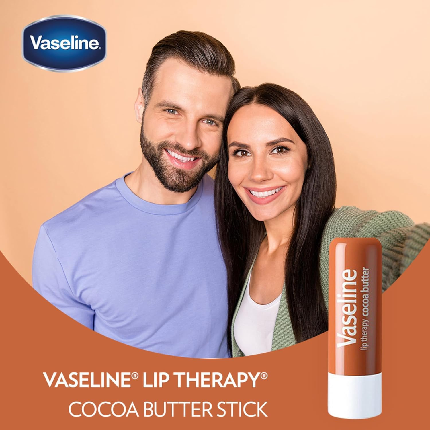 Vaseline Lip Therapy Cocoa Butter Lip Balm, 6 Pack, 0.16 Oz Ea