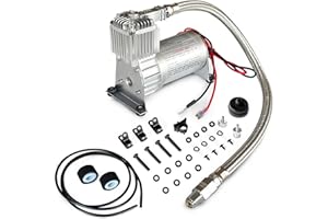 MILLISEC 130 PSI Air Suspension Compressor Compressor Kit for Car Horn, Air Ride Suspension, Air Tools/Vehicle Tires, Motorcycle Tires,1/4" NPT Check Valve Medium Duty Air Compressor