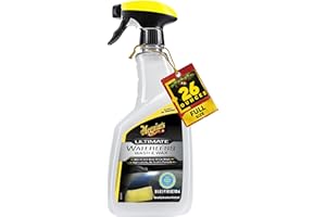 MEGUIAR'S Meguiar’s Ultimate Waterless Wash & Wax, Scratch-Free Cleaning Spray that Cleans and Protects Without Water, 2-in-1 Detailer for Shine, Cool Car Gifts for Men and Women, 26 Oz