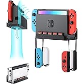 ZAONOOL Wall Mount for Nintendo Switch and Switch OLED, Metal Wall Mount Kit Shelf Accessories with 5 Game Card Holders and 4 Joy Con Brackets, Safely Store Switch Console Near or Behind TV, Black