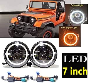 Amazon.com: Led Headlight For Jeep CJ CJ5 CJ7 1959-1986 Upgrade LED
