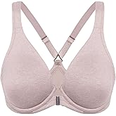 CALVENA Women's Racerback Front Closure Bra Plus Size Full Coverage Underwire Bras