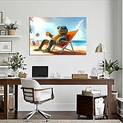 Sea Turtle Wall Art Bathroom Wall Decor Funny Sea