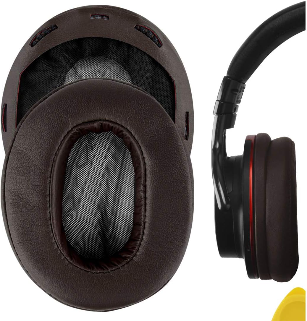 Geekria Replacement Ear Pads Compatible with SONY MDR-1A, MDR-1ADAC Headphones, Ear Cushions (Brown)
