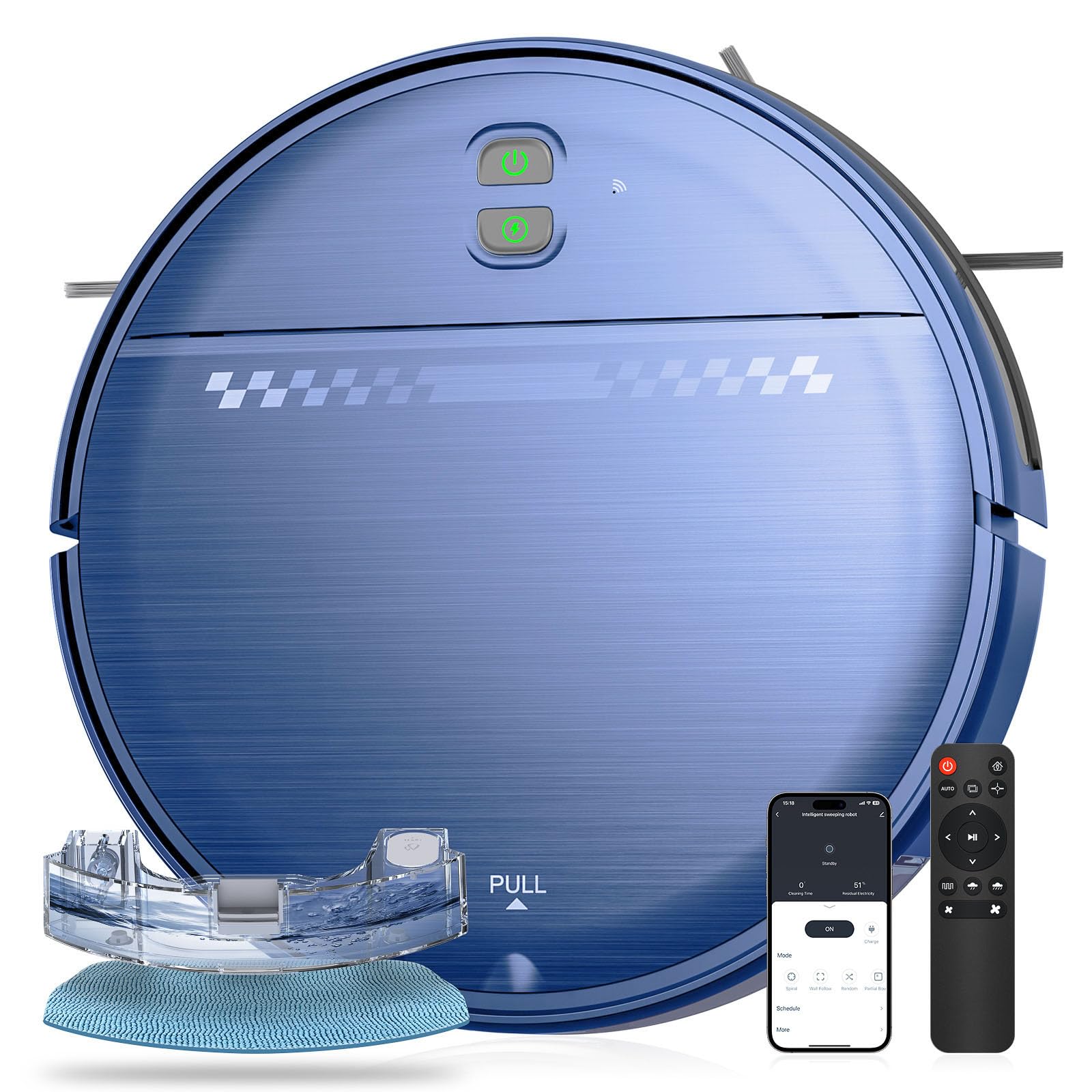 Photo 1 of ** SOLD AS IS NO RETURN/REFUNDS**
Robot Vacuum and Mop Combo, 2-in-1 Mopping Robot Vacuum Cleaner with 2300Pa Suction, 2.87'' Slim Design, Wi-Fi/App/Voice Control, 3D Obstacle Avoidance&Self-Charging for Hard Floors, Carpets, Pet Hair