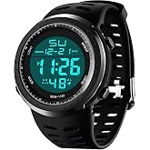 LYMFHCH Men's Digital Watch, Sports Waterproof Military Watches for Men | LED Casual Stopwatch Alarm Tactical Army Watch
