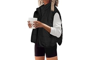 Zeagoo Womens Puffer Vest Ladies Sleeveless Zip Up Outerwear Warm Puffer Lightweight Down all Winter Jackets Coats 2025