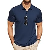 COOFANDY Men's Polo Shirts Short Sleeve Pique Jersey Golf Shirt Casual Summer Collared T-Shirts