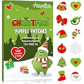 Attyxfica Christmas Cute Pimple Patches for Face, Hydrocolloid Acne Patches | 144 Count Cute Christmas pimple patches, fun acne patches for teens, 12 designs, 2 sizes, salicylic acid &amp; tea tree oil