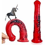 Silicone Horse Dildo 12inch Realistic Animal Thrusting Dildo Anal Plug Dildo Adult Sex Toys for Men Women Couple(Red)