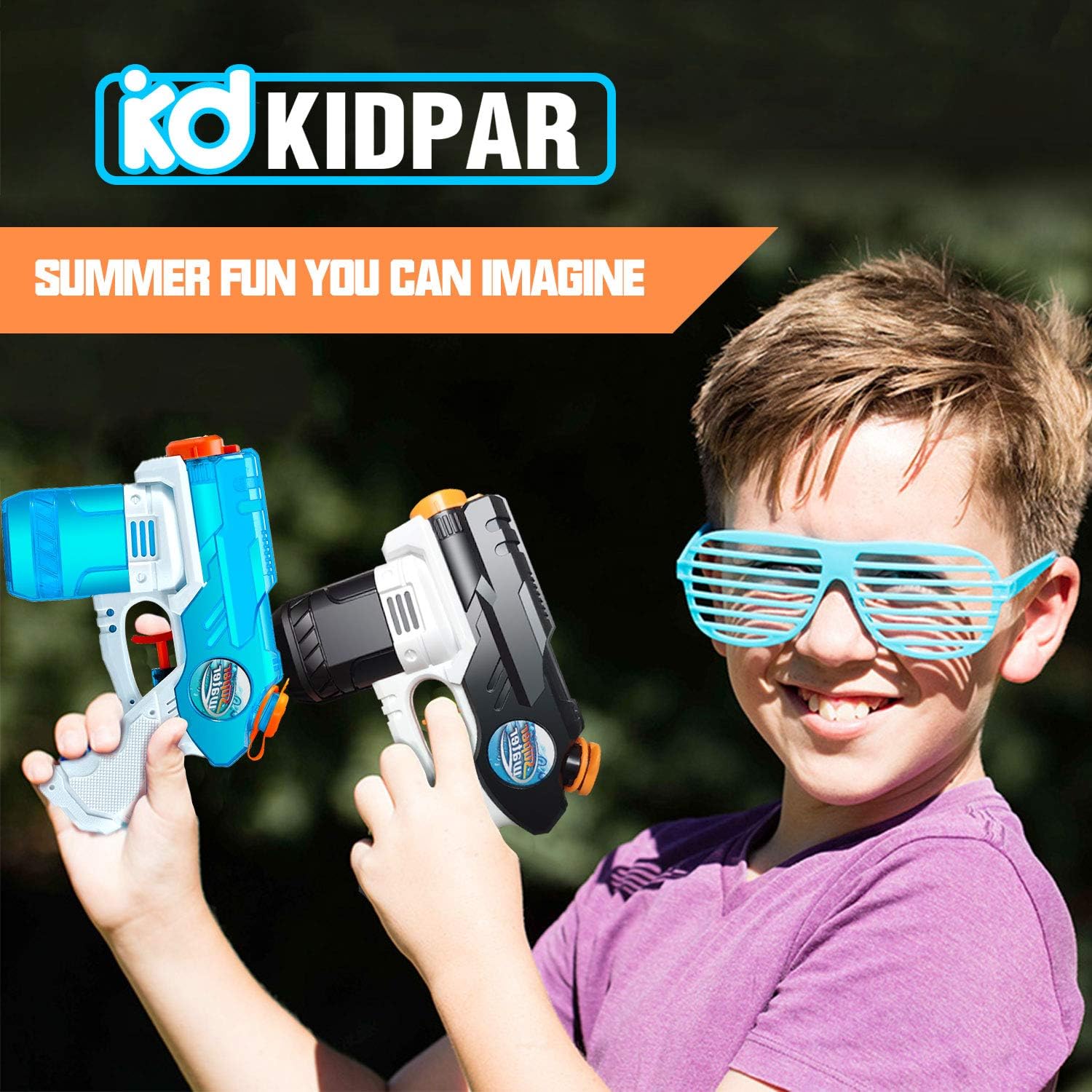KIDPAR 4 Pack Waters Gun for Kids Soaker Squirt Games Easy to Catch, Durable Shooting, Long Range and Lovely Shape, Water Pistol Toy for Party Favors and Outdoor Activity Game in Hot Summer: Toys & Games