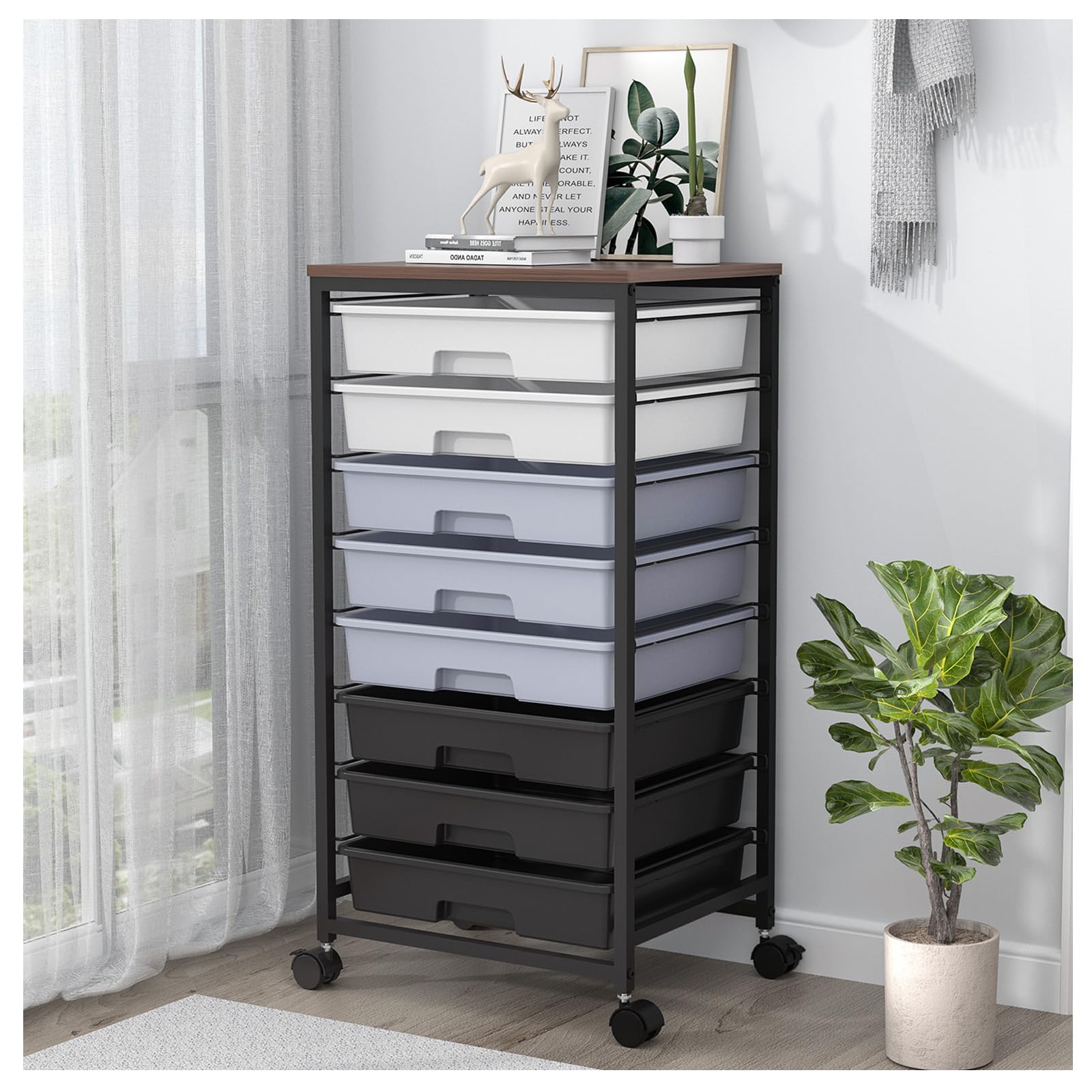 SYKIARIOL Rolling Cart with Drawers,Utility Cart