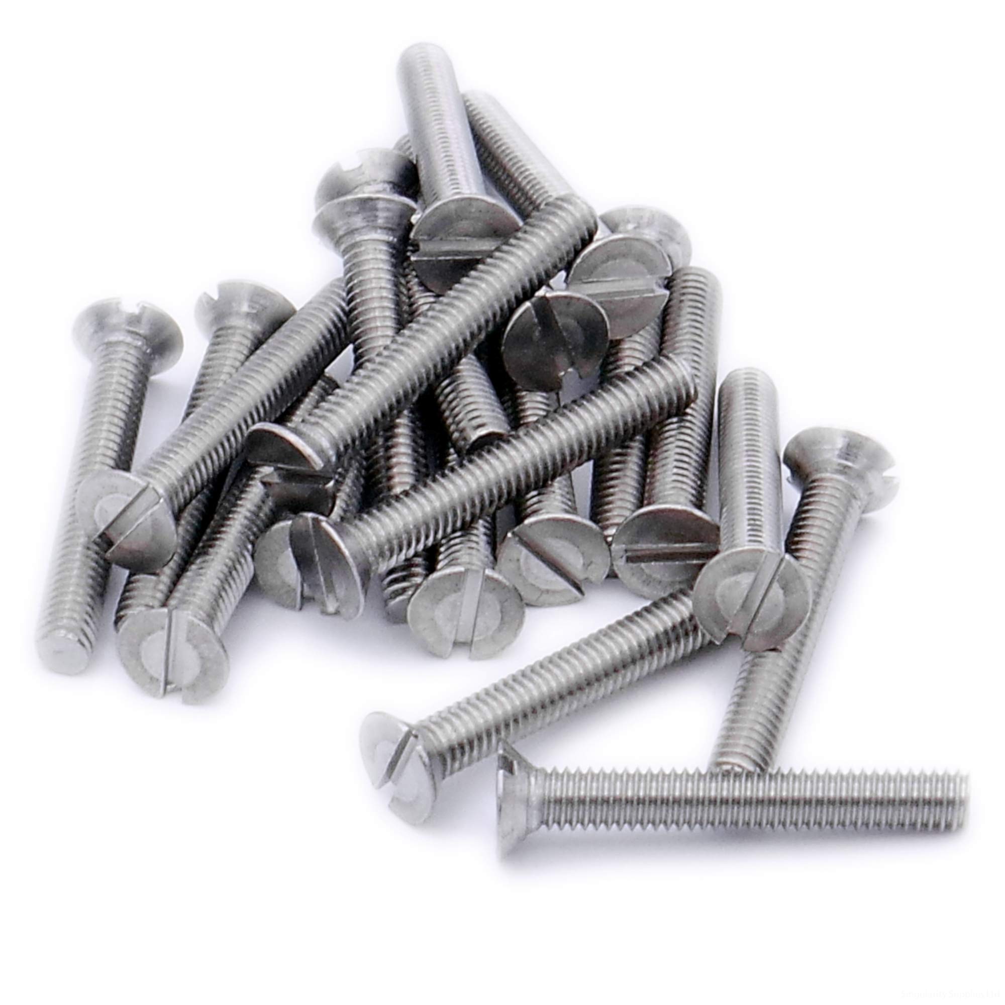 M4 (4mm x 6mm) Slot Countersunk Machine Screw (Bolt) - Stainless Steel (A2) (Pack of 20)
