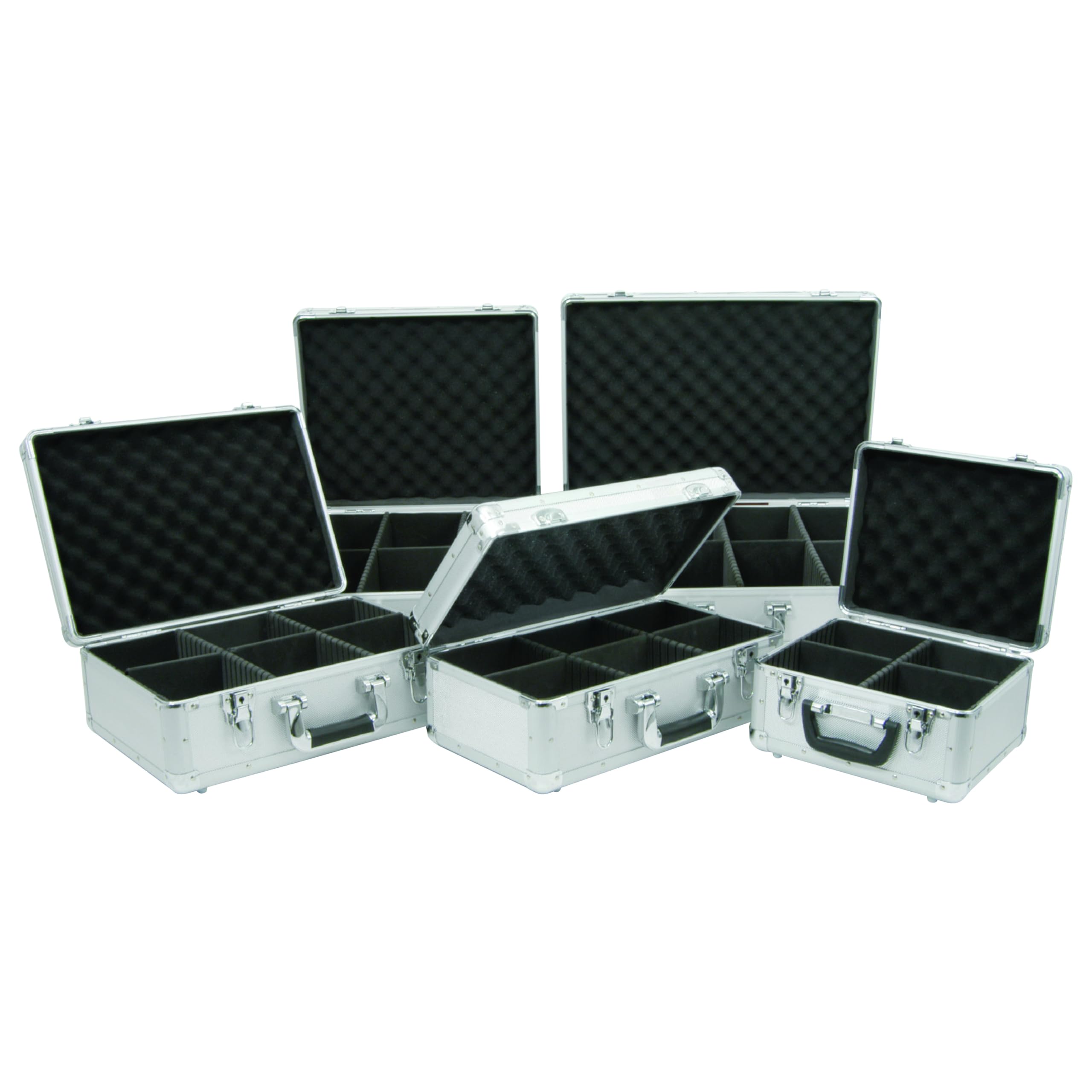 Citronic | Aluminium CD Storage Case – Holds 80 CDs – Lockable DJ Flight Case with Padded Interior & Dividers – Secure Music Storage Box with Carry Handle & Removable Lid