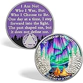 CHURYUML One Day at a Time Sobriety Coin - Guided by The Light Sober Chip, AA Coins Recovery Medallions Alcoholics Anonymous Token Inspirational Sobriety Gifts for Women & Men Celebrating Milestones
