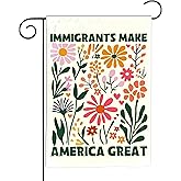 VOTANTA (12"x18") Immigrants Make America Great Garden Flag Resist Racism Anti Felon President US Political Gifts for Patriots Outdoor Sign Yard House Patio Decor Welcome Garden Flag Double Sided