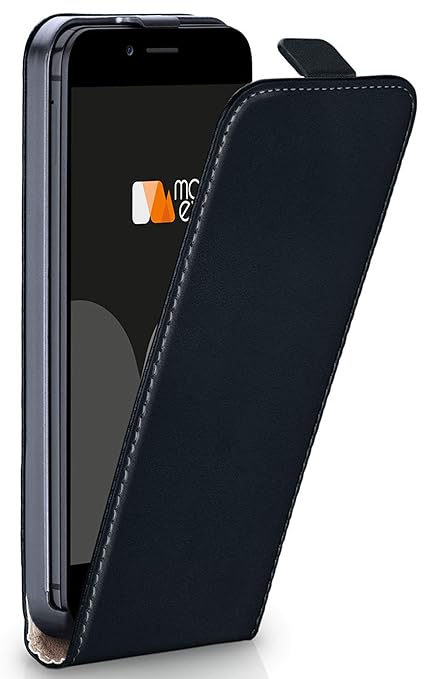 moex iPhone 6S | Hülle Schwarz 360° Klapp-Hülle Etui Thin Handytasche Dünn Handyhülle für iPhone 6/6S Case Flip Cover Schutzh