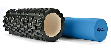 Premium 2-In-1 Foam Roller By Natural Chemistree. Hollow Grid Foam Roller For Deep Tissue Massage. Solid Soft Foam Roller For